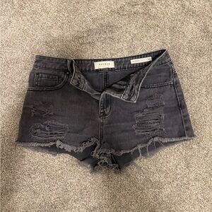PacSun Charcoal Distressed Jean Shorts